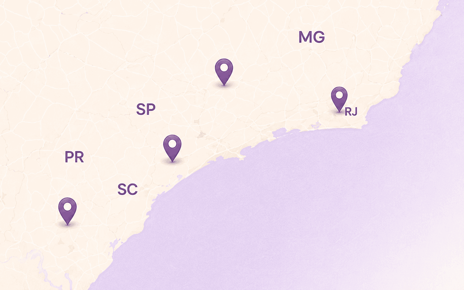 Mapa de localização PrivacyLog Lounge